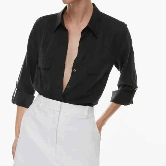 Babaton Tops Nwt Aritzia Babaton Color Black Utility Shirt